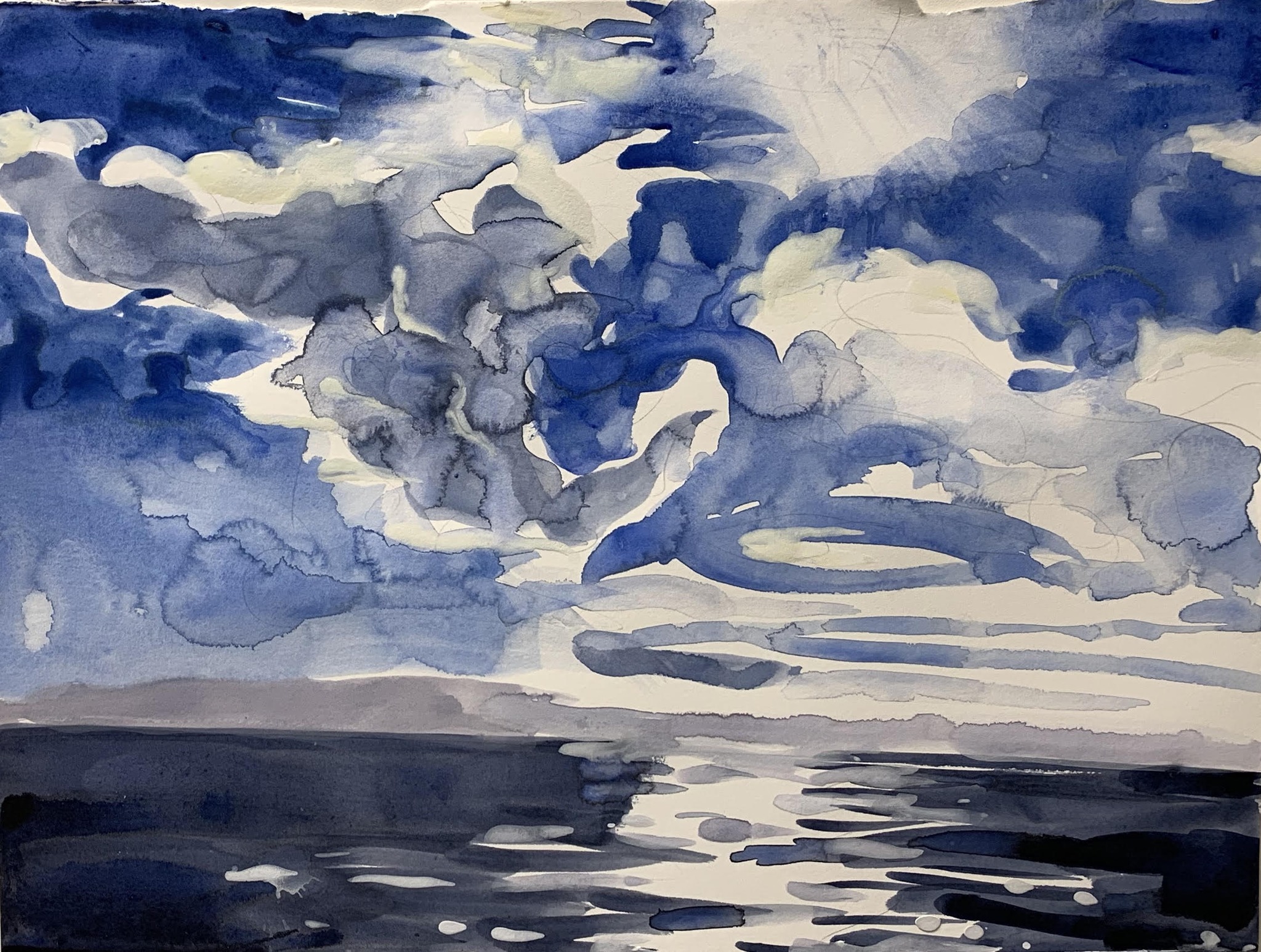 Watercolor seascape