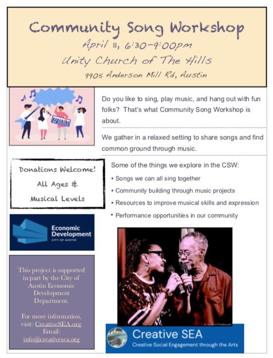 Spring Community Song Workshop